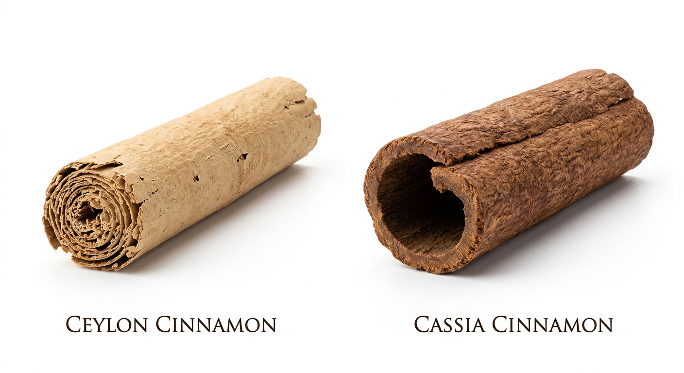 Ceylon cinnamon bark vs Cassia bark comparison