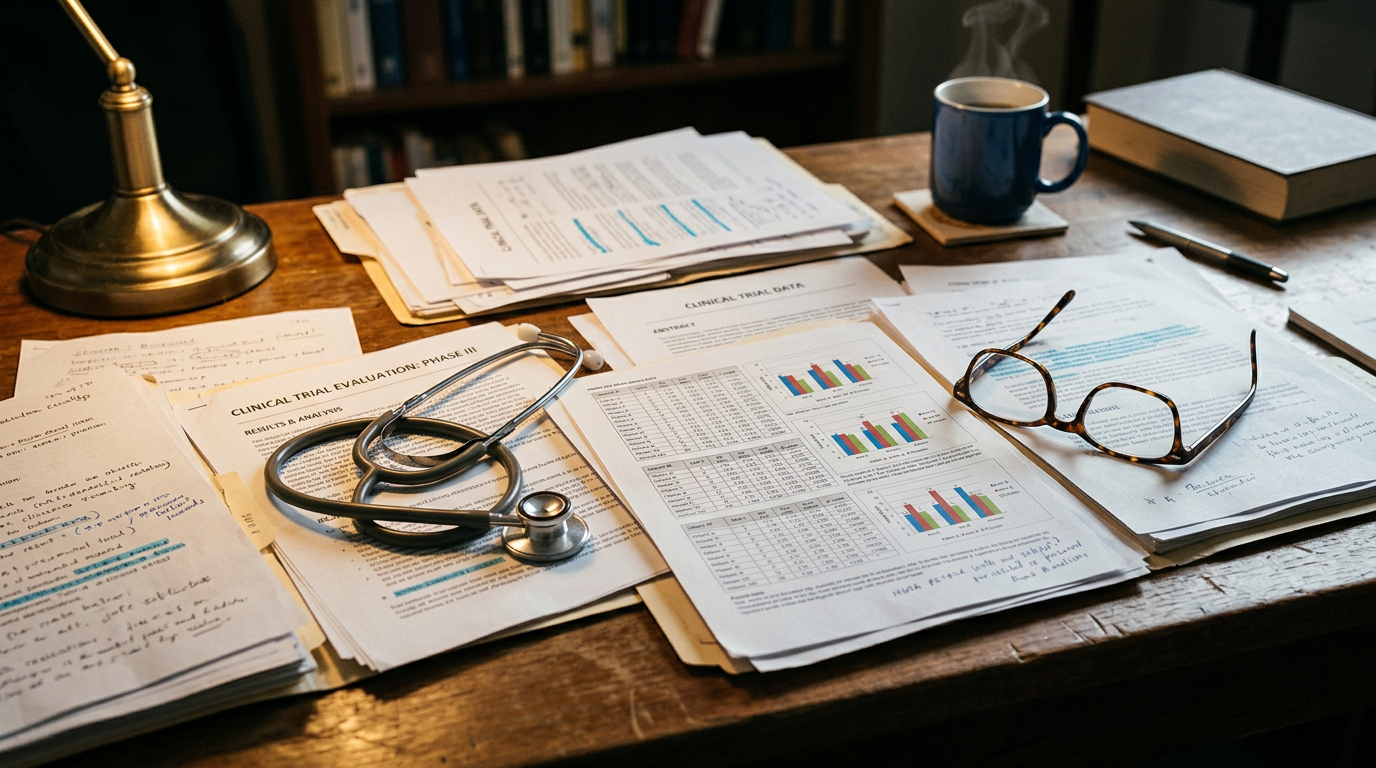 Medical research documents showing clinical trial data on insulin resistance