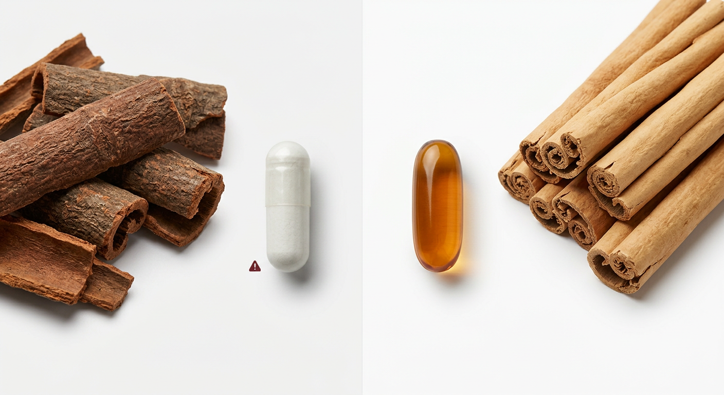Comparison of Cassia versus Ceylon cinnamon supplements